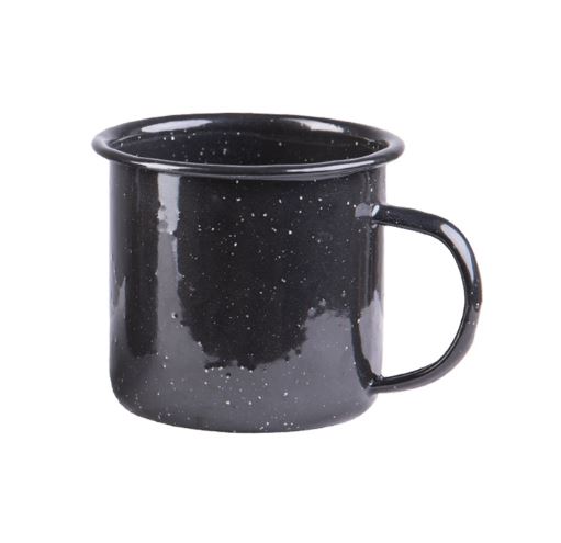 Mil-Tec Western Trinkbecher Emaille 305ml Schwarz