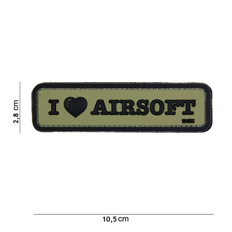 3D PVC I Love Airsoft Patch