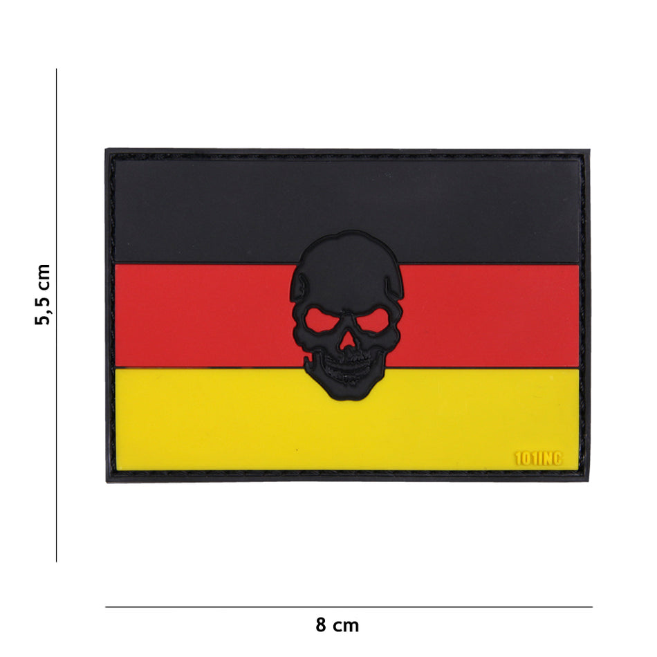 3D PVC Flagge Deutschland Skull Patch