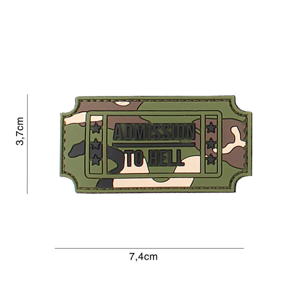 3D PVC admission to hell Patch