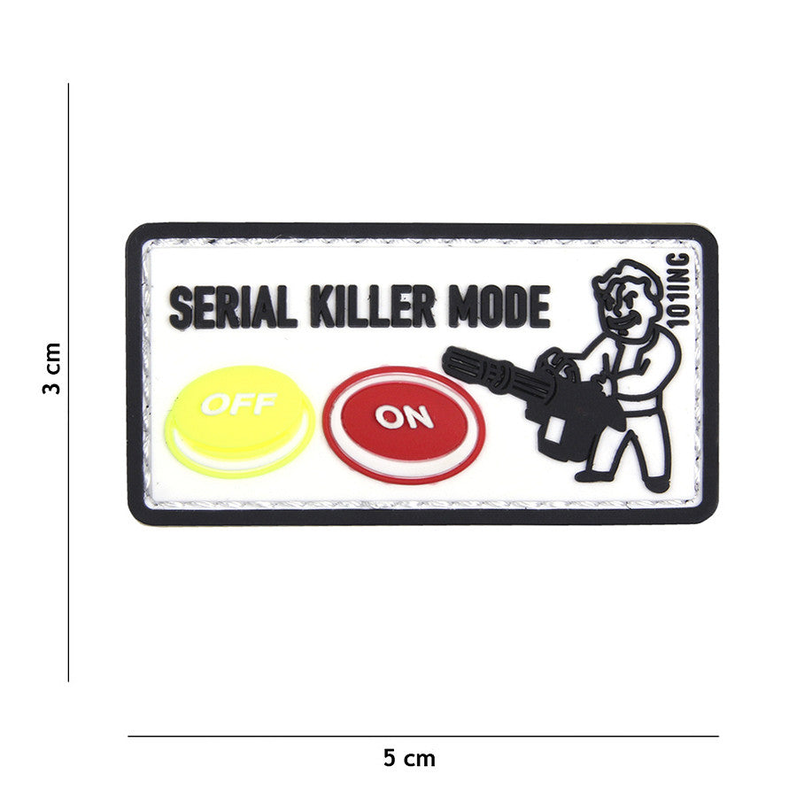 Patch 3D PVC Serial Killer weiß