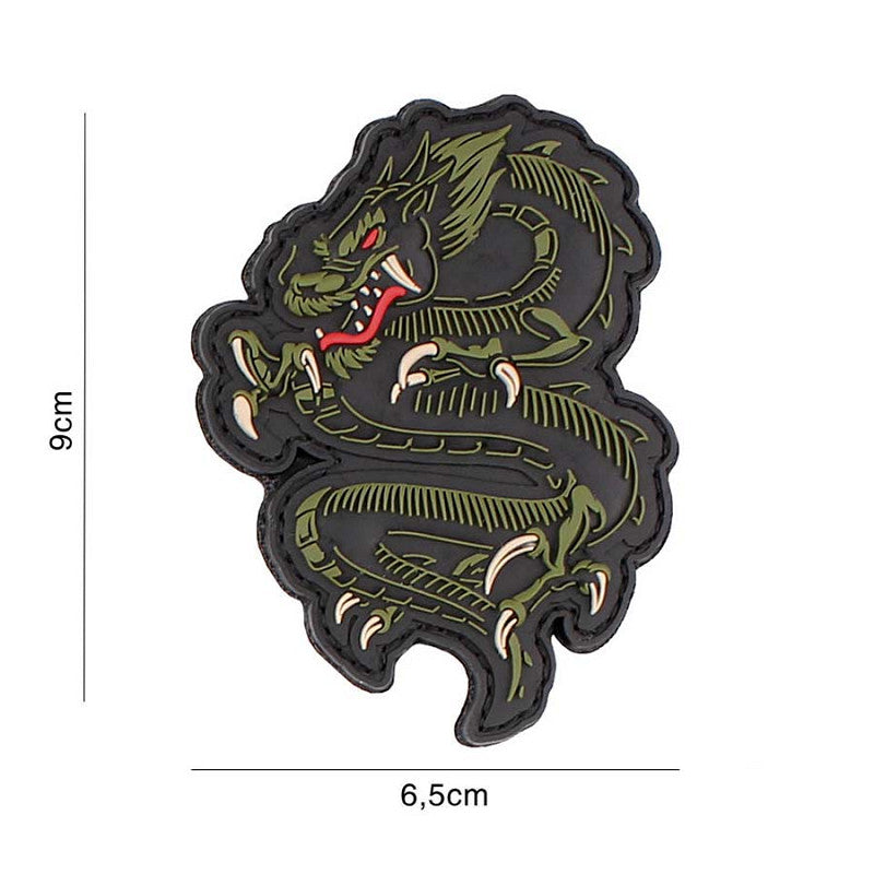 Patch 3D PVC Dragon Drache Grün