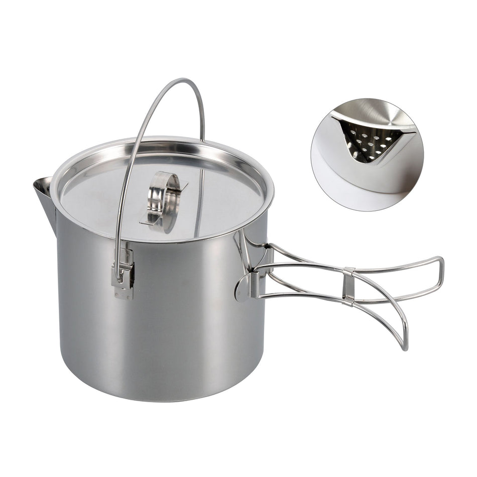 Origin Outdoors Edelstahl Multitopf, Teekessel, Kochtopf