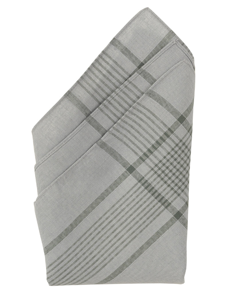 BW Taschentuch – Baumwolle, grau-kariert