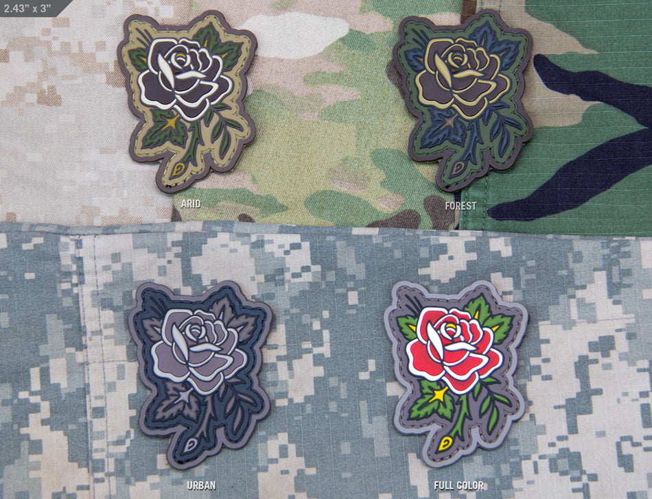 Mil Spec Monkey Patch Rose Tattoo PVC
