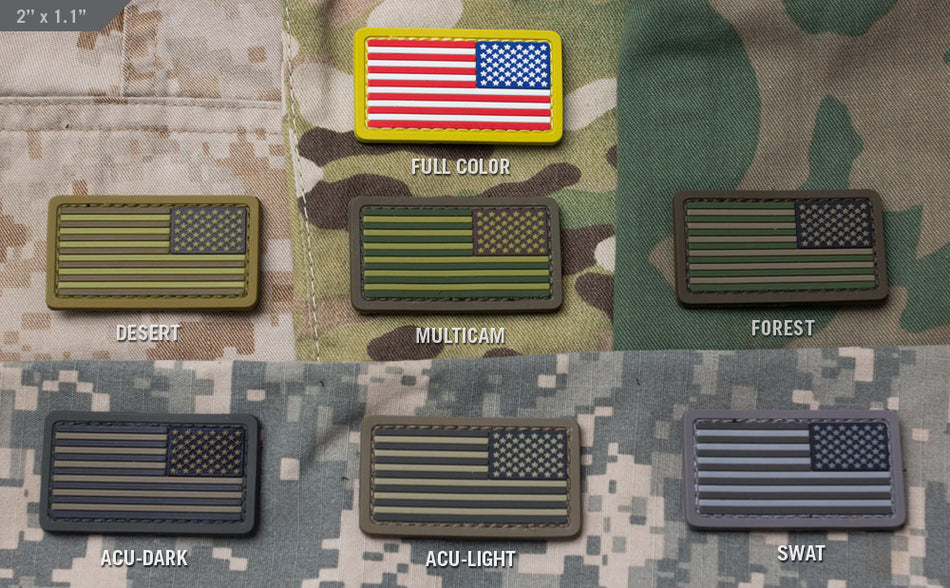 Mil Spec Monkey Patch US Flag Mini REV PVC