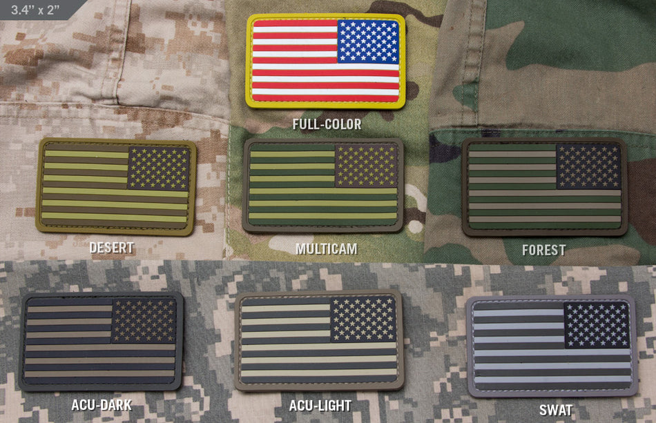 Mil Spec Monkey Patch US Flag REV PVC
